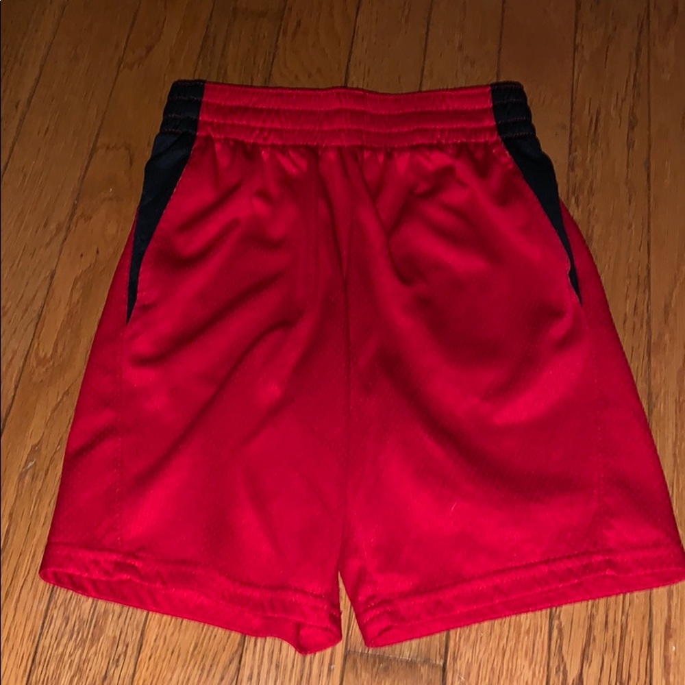 Red Boy’s Athletic Short with Black Stripe